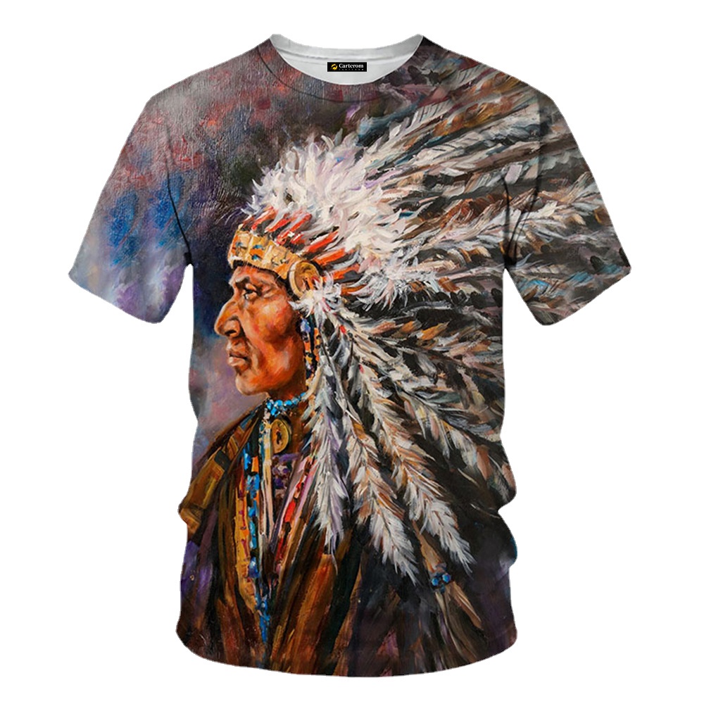 เสื้อยืดลําลอง แขนสั้น คอกลม พิมพ์ลายวัฒนธรรมอินเดีย 3 มิติ โอเวอร์ไซซ์ แฟชั่นฤดูร้อน สไตล์สตรีท สําหรับผู้ชาย และผู้หญิง