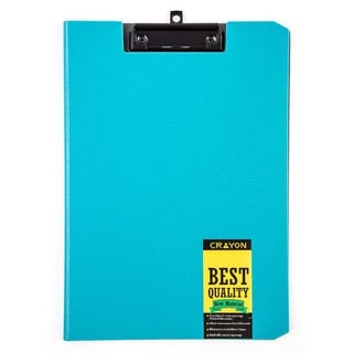 คลิปบอร์ด A4 มีปก สีฟ้า CRAYON CB689 A4 clipboard with blue cover CRAYON CB689