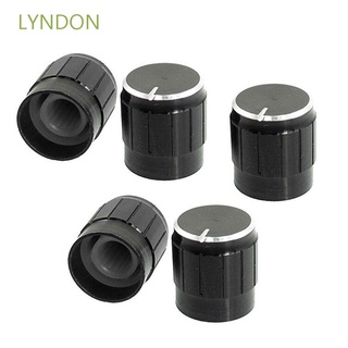 Lyndon ลูกบิดโรตารี่สวิทช์อลูมิเนียมสีดํา 15x17 มม. 10 ชิ้น / ชุด