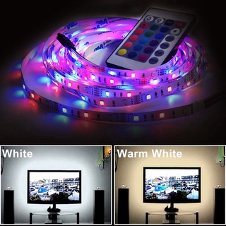 แถบไฟ LED 5V 2835 พอร์ต USB สําหรับตกแต่งห้องนอน โต๊ะทีวี RGB