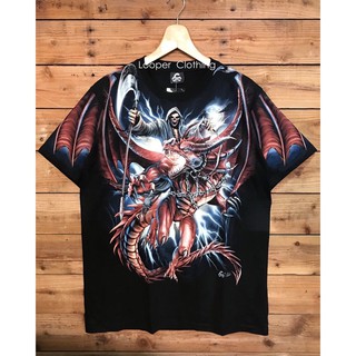 CABALLO เสื้อยืดลายยมทูตมังกรเรืองแสง REAPER DRAGON