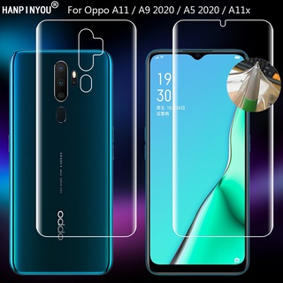 ฟิล์มไฮโดรเจล บางพิเศษ สําหรับ Oppo A11 A9 A5 2020 A11x ใส นิ่ม TPU ด้านหน้า ด้านหลัง เต็มรูปแบบ ฟิล์มป้องกันหน้าจอ