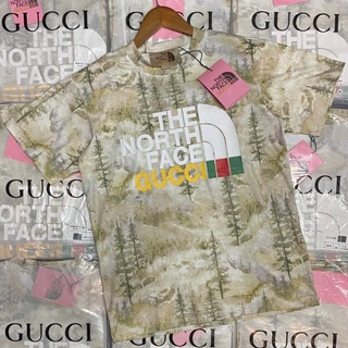 เสื้อยืดแขนสั้น กุชชี่ x north face tshirt