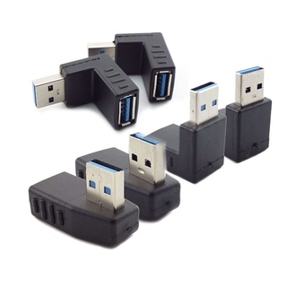 M/f อะแดปเตอร์แปลงขยาย 90 องศา USB 3.0 Type A ตัวผู้ เป็นตัวเมีย สําหรับแล็ปท็อป PC ซ้าย ขวา ขึ้น ลง