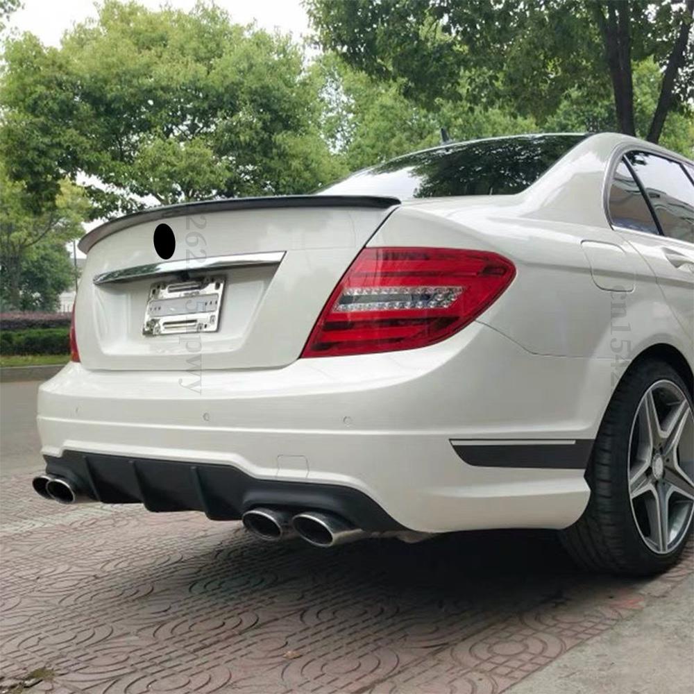 AMG GT สไตล์ด้านหลังสปอยเลอร์ Wing Splitter อุปกรณ์ปรับแต่งจัดแต่งทรงผมสําหรับ Mercedes Benz C W204 2007 2008 2009 2010 2011 2012 2013 2014 C180 C200 C250 C280 C300