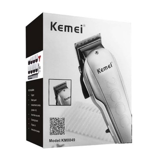 CKML-8849 / Kemei KM8849 สีโครเมี่ยมแวววาว ของแท้ อุปกรณ์ตัดแต่งทรงผม บัตตาเลี่ยน โกนผม โกนหนวด โกนขน ตัดผมเด็กได้