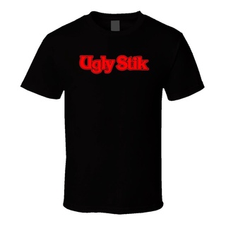 ขายดี เสื้อยืดลําลอง แขนสั้น พิมพ์ลายโลโก้ตกปลา Ugly Stik สีดํา สีขาว สําหรับผู้ชาย OLhglp58FBmgkm88