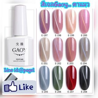 สีเจลกอย Gaoy ตาแมวให้เลือก 12 เฉดสี สีเจลแม่เหล็ก ดึงลายตาแมว สวยมากแม่