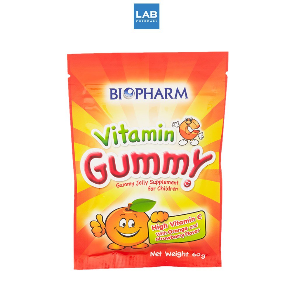 BIOPHARM Vitamin C Gummy 60 G. - ไบโอฟาร์ม วิตามินซี กัมมี่ เยลลี่ผสม ...