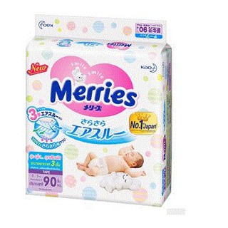 MERRIES ผ้าอ้อมชนิดเทป ไซส์ NB S M L