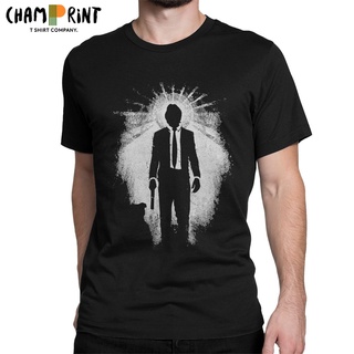 เสื้อยืดแขนสั้น คอกลม ผ้าฝ้ายแท้ พิมพ์ลาย John Wick สําหรับผู้ชายS-5XL