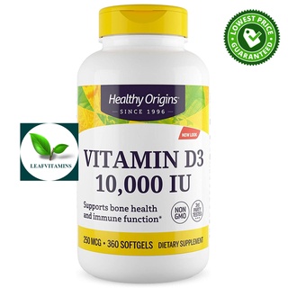 Healthy Origins® Vitamin D3 10,000 IU / 360 Softgels