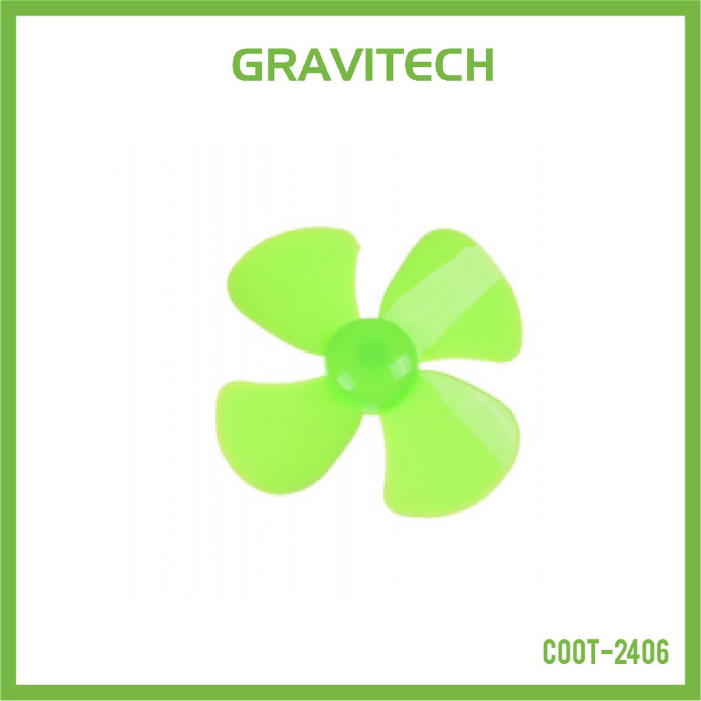 [Gravitechthai]80mm Fan Propeller Blade with 2mm Shaft - Green