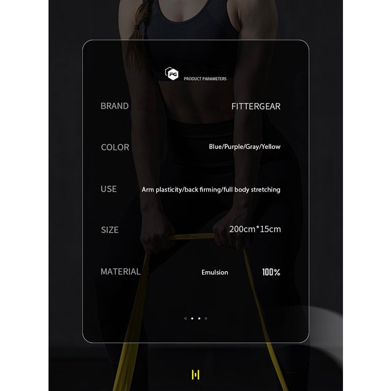 FITTERGEAR : FLAT BANDS ยางยืดต้านแรง ยางยืดออกกำลังกาย สำหรับโยคะและฟิตเนส เสริมสร้างความแข็งแรง - รูปที่ 5