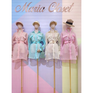 Shirt Mini Dress เสื้อเชิ้ตตัวยาว+เข็มขั ดผ้าแก้วเนื้อดี ใส่สบาย เป็นมินิเดรสได้เลยสีละมุนสุดจ้ะแม่ตัวนี้แนะนำ ห้ามพล mr