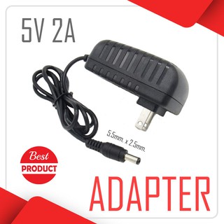 AC 100-240V Converter Adapter DC 5.5mm x 2.5MM 5V 2A 2000mA Charger US Plug (Black)