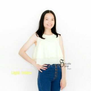 Double Fringe Top (Light Yellow)