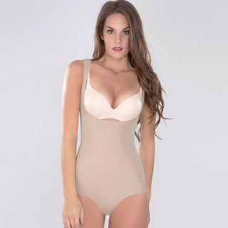 บอดี้สูท คอยู ไม่มีเต้าทรง CARA คาร่า รุ่น CGN-SNA010-BE สีเนื้อ