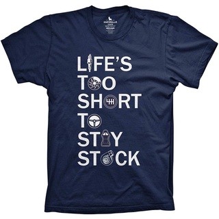 เสื้อยืดผ้าฝ้าย พิมพ์ลาย Guerrilla LifeS Too Short To Stay Stock Jdm Car Turbo Apparel สําหรับผู้ชาย AF123SD37