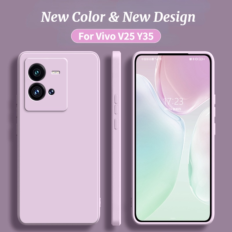 V25 5Gตรงรุ่น(พร้อมส่งในไทย)เคสTPU​นิ่ม​สีพาสเทลคลุมกล้องVivo Y02/Y35/Vivo V25 5G/V25Pro 5G/Y16/Y22/