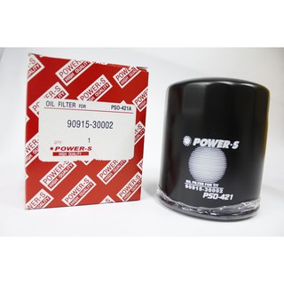 POWER-S ไส้กรองนํ้ามันเครื่องยนต์ TOYOTA , MAZDA , FORD RANGER รหัสอะไหล่แท้ 90915-30002 (รหัสอะไหล่ PSO-421A-S)