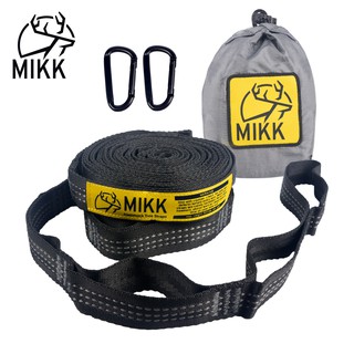 ชุดสายผูกเปล แบบคล้องแบบแข็งแรงพิเศษ (Heavy Duty) พร้อมคาราบิเนอร์ Mikk