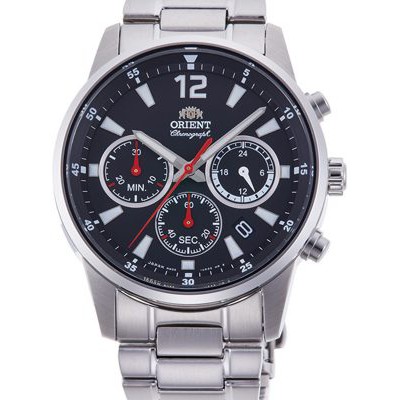แท้💯% นาฬิกาข้อมือ Orient Sport Quartz, สายเหล็ก รุ่น RA-KV0001B