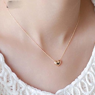 สร้อสคอ สไตล์มินิมอล จี้รูปหัวใจ น่ารัก สำหรับผู้หญิง