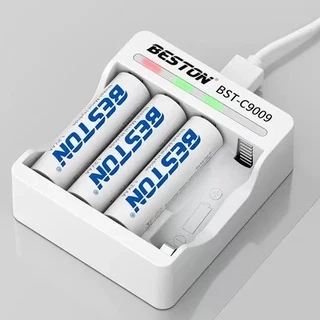ถ่านชาร์จAA Beston 1200mAh 1.2V ถ่านชาร์จ จำนวน 4 ก้อน ฟรีกล่องใส่ถ่าน คุณภาพสูง ราคาถูก