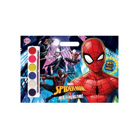 SPIDER-MAN: IT'S WEB SLINGING TIME! GIANT COLORING BOOK #43888 สมุดภาพระบายสีเล่มใหญ่+สติ๊กเกอร์+สีน