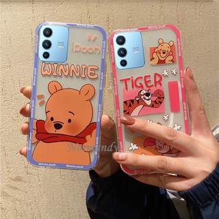 เคส Ready Stock Handphone Case Vivo V23 5G Cute Cartoon Winnie The Pooh Couples Casing TPU Transparent Back Cover VIVOV23 5G เคสโทรศัพท์