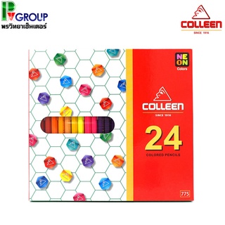 COLLEEN No.775 สีไม้คอลลีนแท่งเหลี่ยมหัวเดียว  24ด้าม24สี