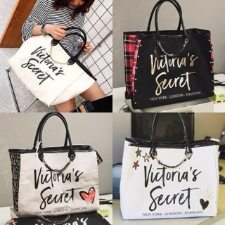 Victorias Secret Canvas Large Tote Bag