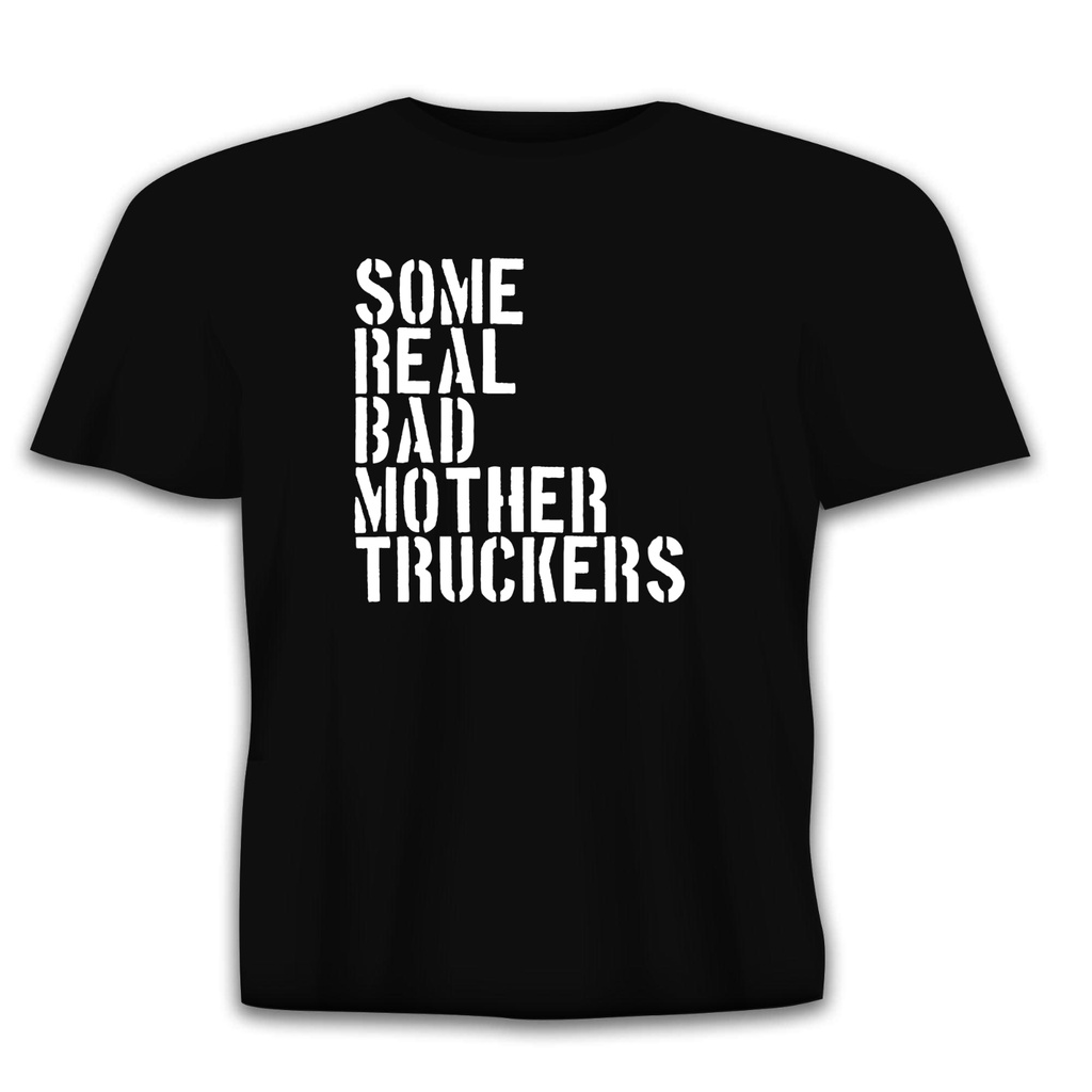 บางจริง Bad Mothertruckers Trucker Trucking Driver V8 Turbo Hgv Lorry เสื้อยืด