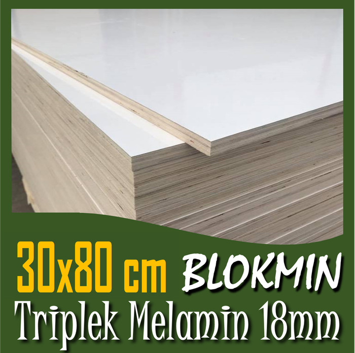 MELAMINE BLOk PLYWOOD 18mm 80x30 cm | Blockmild 18 มม. 30x80 ซม