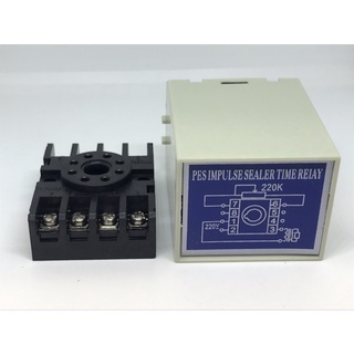 PES IMPULSE SEALER TIME RELAY 220VAC +ซ๊อกเก็ท 8ขา