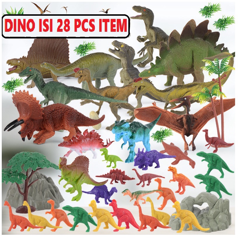 แพ็คเกจคอนเทนติส 12 DINO TAILS + BONUS 6 ADDITIONAL DINO TAILS + ต้นไม้และไข่ / ของเล่น DIY CHILDREN