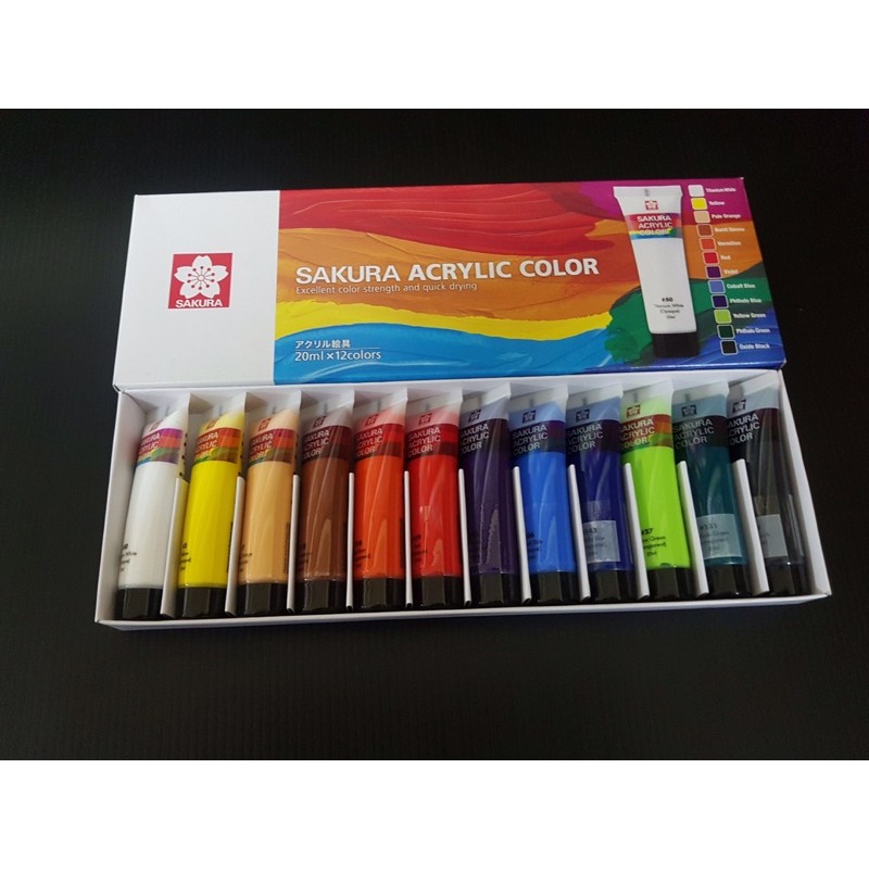 สีอะคริลิค Sakura 12 สี