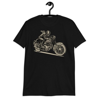 ลดราคา เสื้อยืด ผ้าฝ้าย สไตล์วินเทจ สําหรับแข่งรถจักรยานยนต์