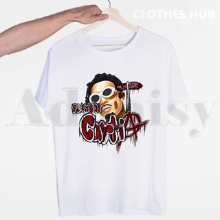 Playboi Carti Rapper เสื้อยืดแขนสั้นลําลอง พิมพ์ลายการ์ตูนอนิเมะ สีขาว สไตล์ฮิปฮอป สําหรับผู้ชาย และผู้หญิง