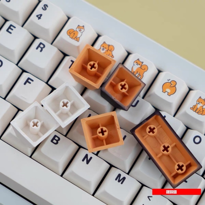 Mika Doge Theme 154-KEY Keycap Set PBT Dyesub Cherry Profile ชุดคีย์แค ...