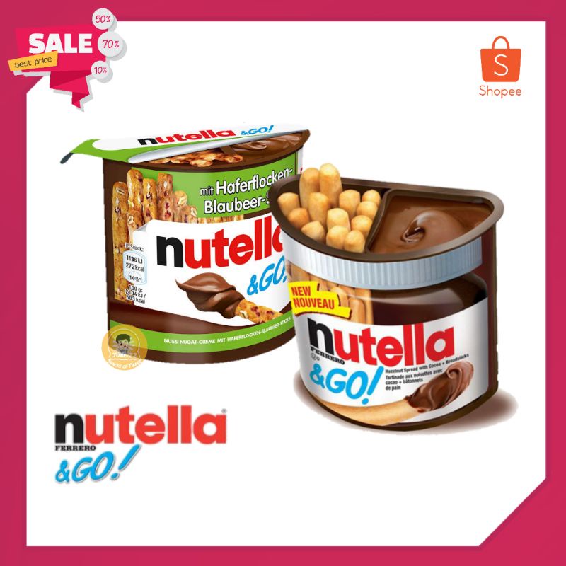 🔥HOT🔥Nutella & go นูเทลล่าจิ้ม ช๊อคโกแลต ขนมนำเข้า 🚫มีสินค้าพร้อมส่ง🚫