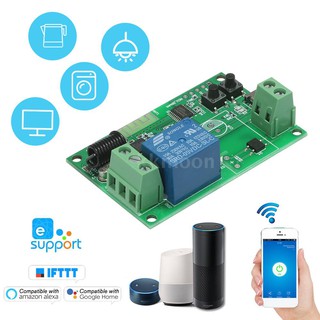 ewelink 5v/12v/220 v wifi สวิทช์รีเลย์ไร้สาย rf 433 mhz ควบคุมระยะไกลสําหรับ android/ios app