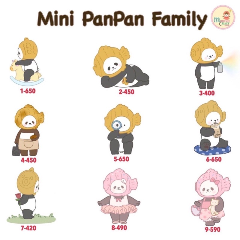 ❣️พร้อมส่ง…แบบตัวแยก❣️Mini PanPan Family