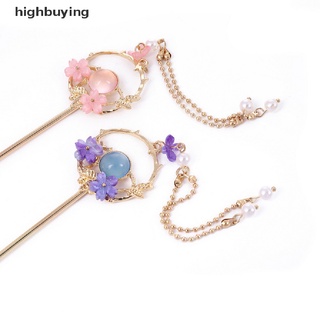 [highbuying] กิ๊บติดผม โลหะเคลือบ สไตล์จีนวินเทจ สําหรับผู้หญิง