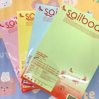 กระดาษการ์ดสีทำปก A4 150 แกรม 100 แผ่น Sailboat