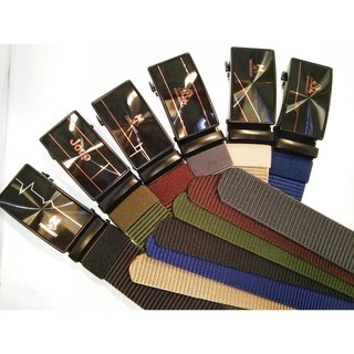 【พร้อมส่ง】เข็มขัดไนล่อนหัวล็อคอัตโนมัติ เข็มขัดผู้ชาย **คละลายนะคะ**