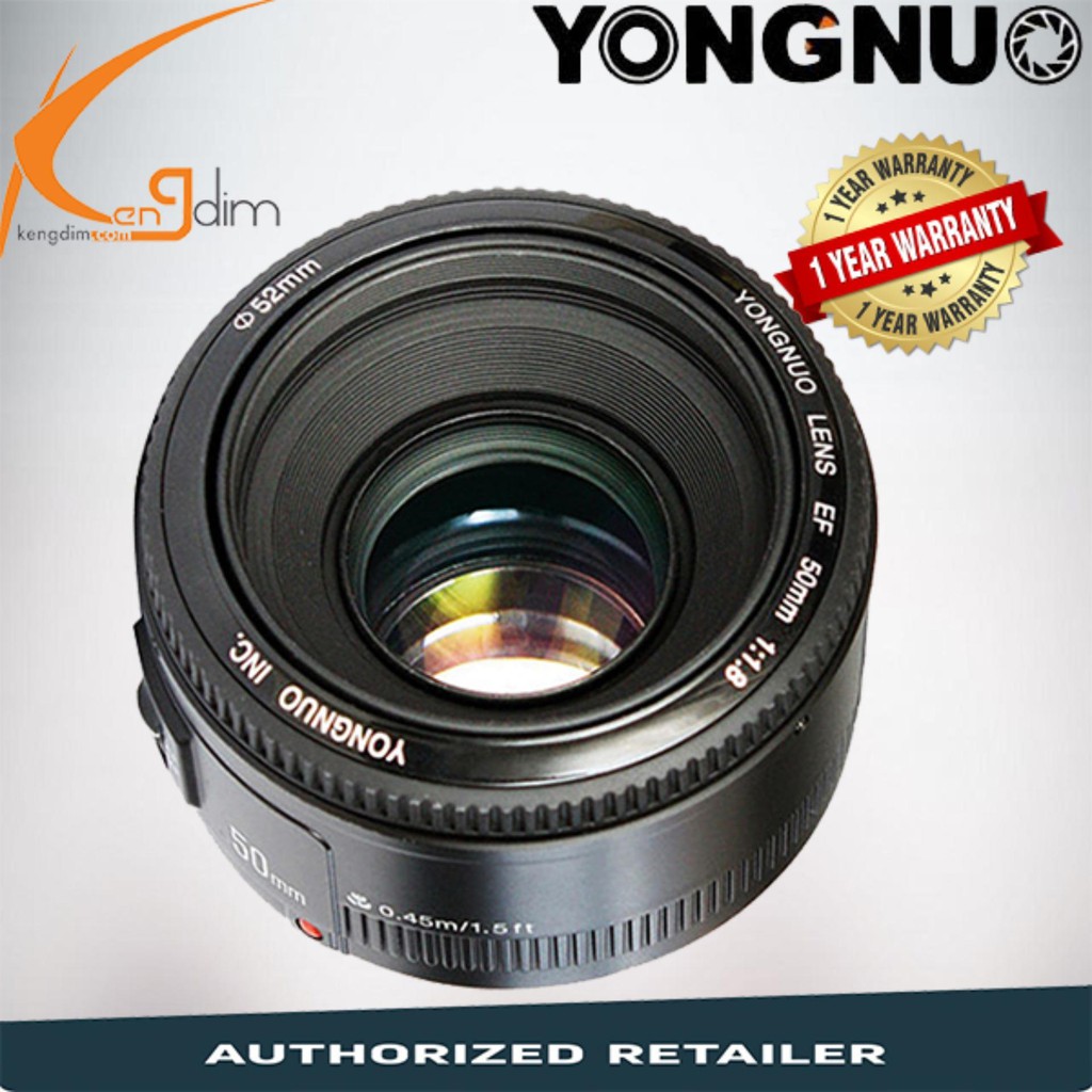 Yongnuo YN 50 มม. F/1.8 เลนส์สําหรับ Canon EF-S / EF