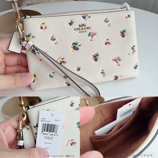 👑ผ่อน0%~แท้100%👑 6648 คล้องมือSize L  ใส่โทรศัพท์ได้ทุกรุ่นLARGE CORNER ZIP WRISTLET 6648 c5997