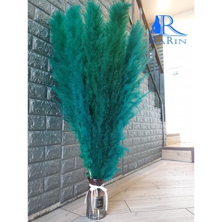 Rarin ดอกเลาย้อม สีเขียวเข้ม ( 5 ก้าน) ขนาด 90 cm. เป็นดอกไม้ธรรมชาติ ดอกฟุ้งฟิ้ง ใช้ประดับห้อง งานแต่ง DIY